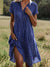 Dames Casual Jurk Met Bloemenprint en Revers 2