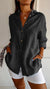 Dames Casual Overhemd Met Knoopsluiting en Losse Pasvorm 10
