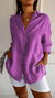 Dames Casual Overhemd Met Knoopsluiting en Losse Pasvorm 13