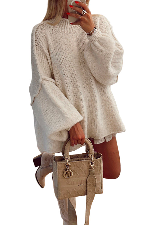 Dames Casual Pullover Trui met Verlaagde Schouder 0