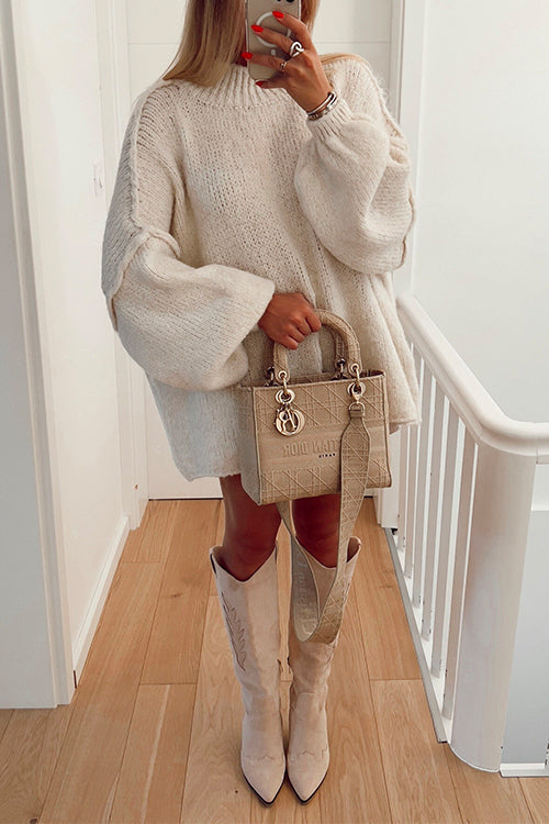 Dames Casual Pullover Trui met Verlaagde Schouder 4