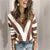 Dames Casual Trui Gestreept V-Hals Acryl Polyester 4