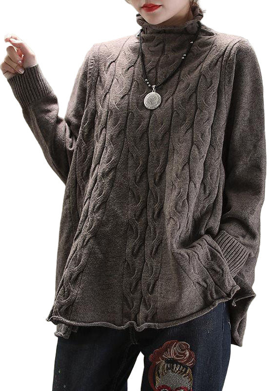 Dames Casual Trui met Col en Open Zijkanten 0