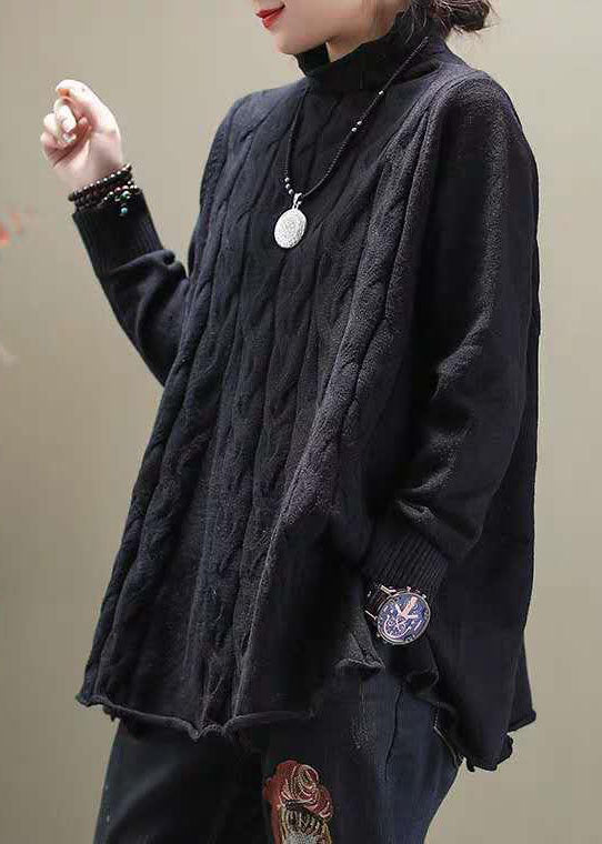 Dames Casual Trui met Col en Open Zijkanten 2