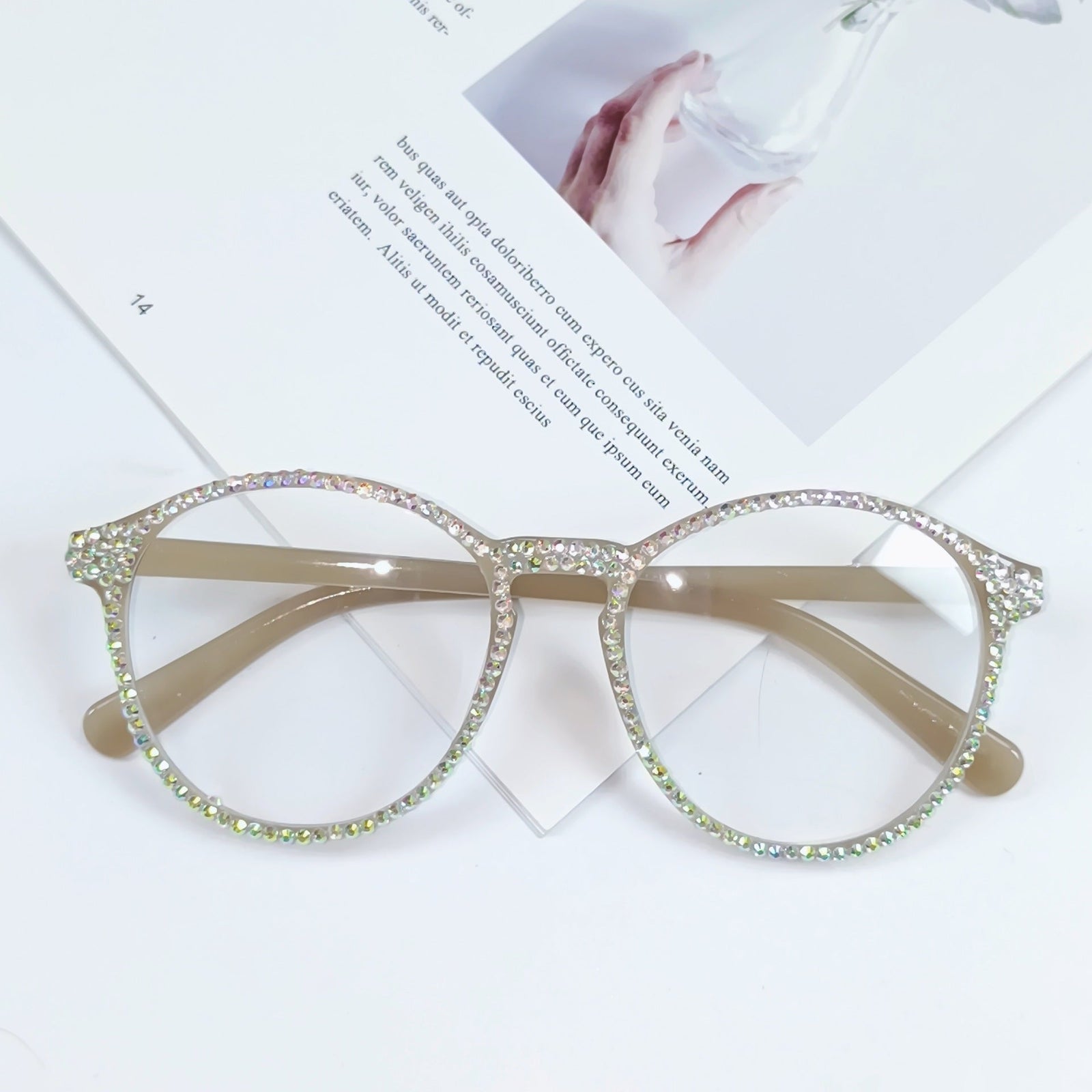 Dames Cat-Eye Bril met Strass Versieringen 4