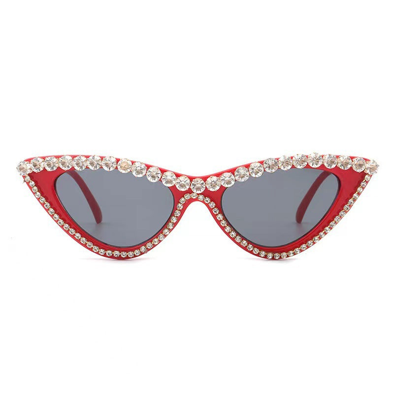 Dames Cat Eye Zonnebril met Strass Accenten 3