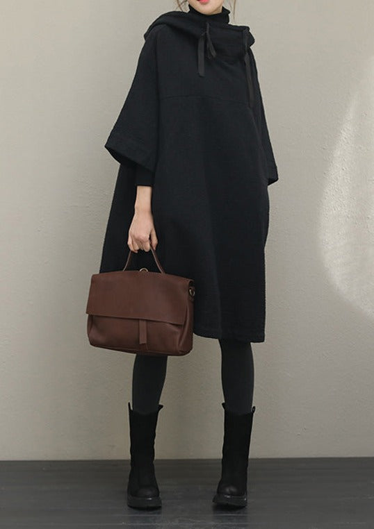 Dames Catwalk Jurk met Capuchon en Halve Mouwen 1