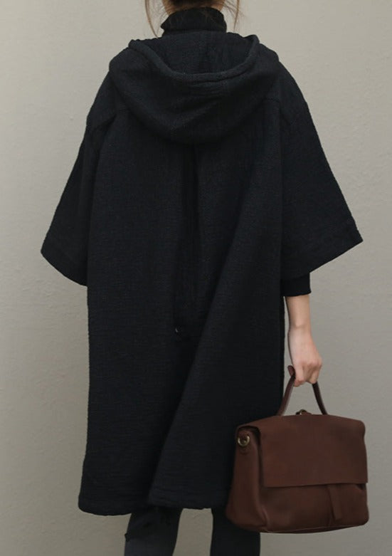 Dames Catwalk Jurk met Capuchon en Halve Mouwen 3