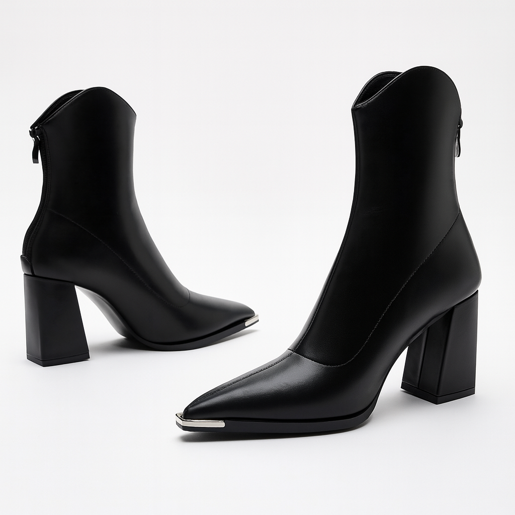Dames Chelsea Laarzen Met Chroompunt Design 1