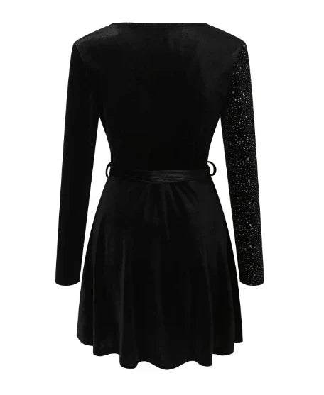 Dames Chique Jurk Met Paillettenrand Polyester 4