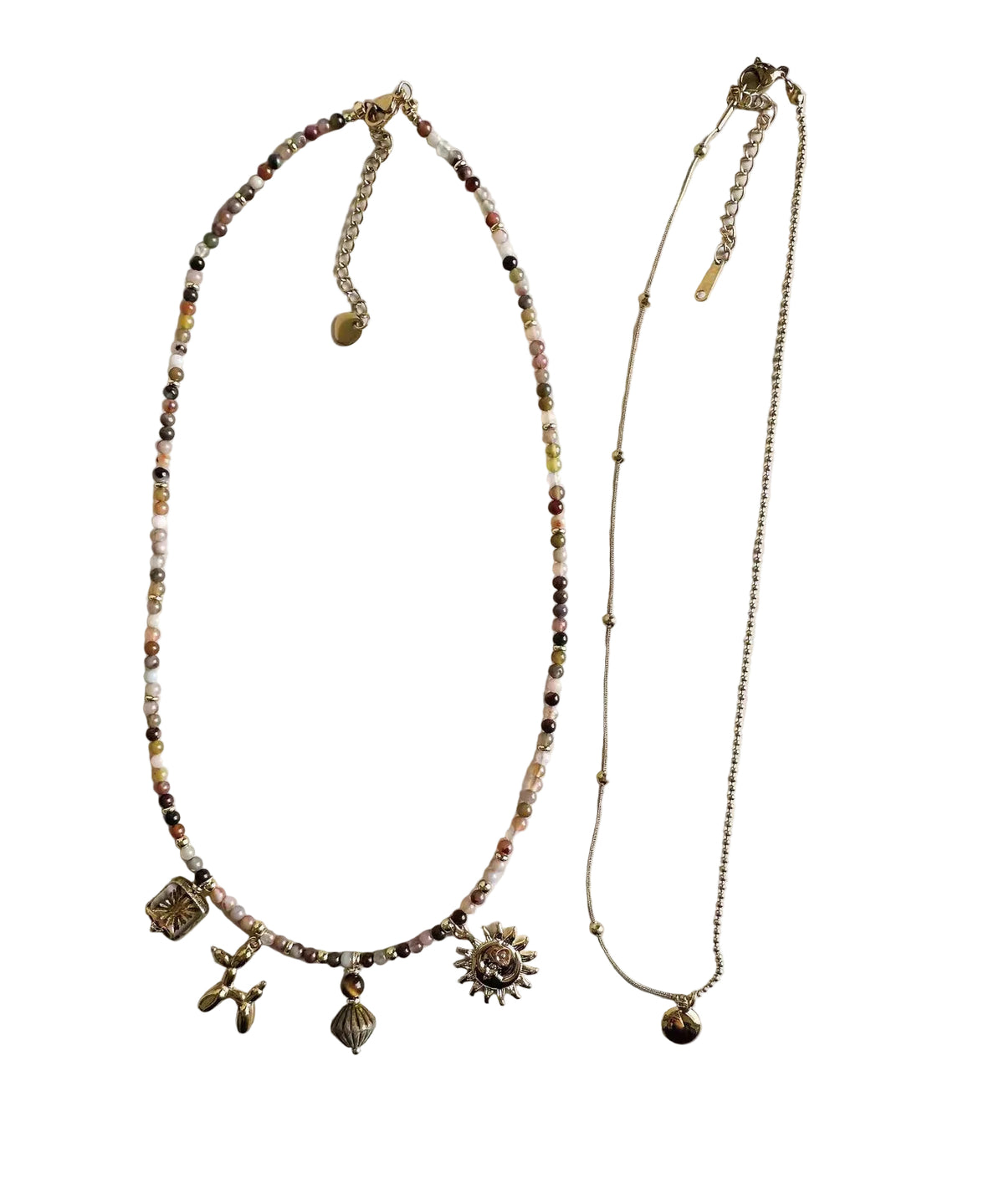 Dames Choker Set met Glazen Kralen en Hanger 1