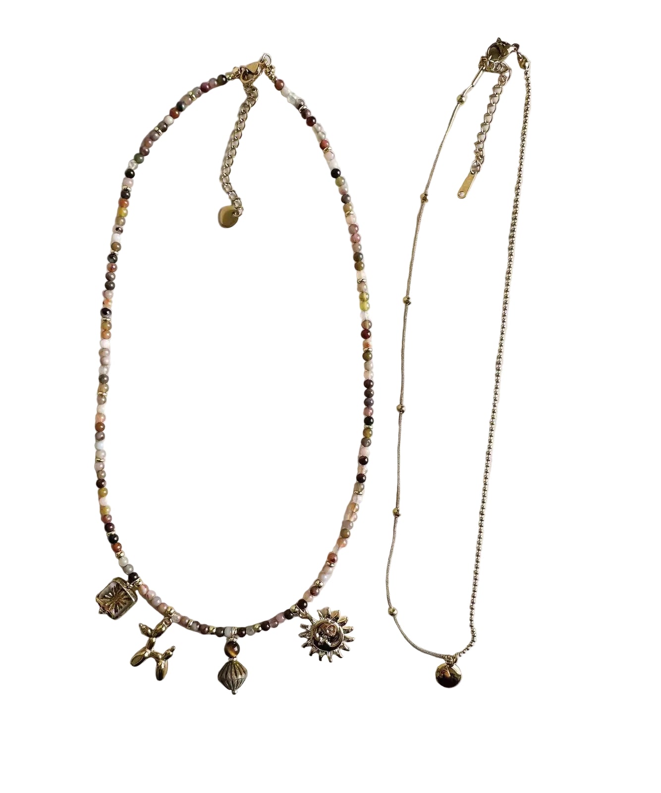 Dames Choker Set met Glazen Kralen en Hanger 1