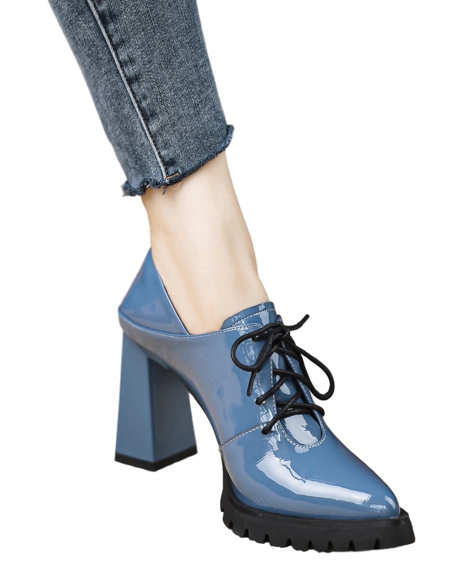 Dames Chunky Sandalen met Kruisbanden van Leer 0