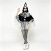 Dames Clown Kostuum Met Cape En Hoed Voor Feestelijke Gelegenheden 1