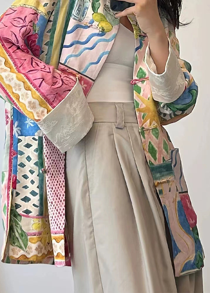 Dames Colorblock Print Top met Zakken 4