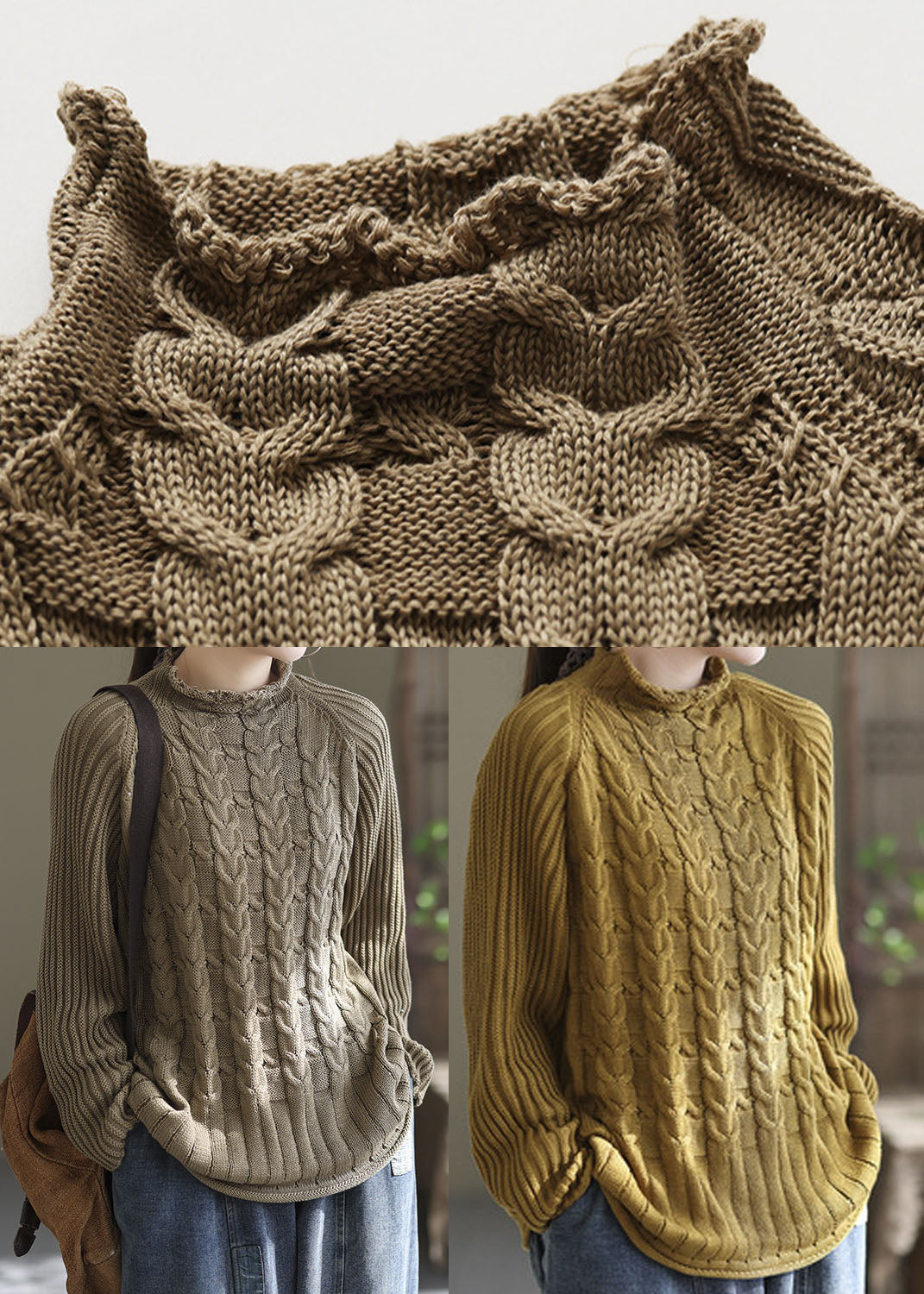 Dames Coltrui Gebreid Met Col Voor Koude Dagen 4