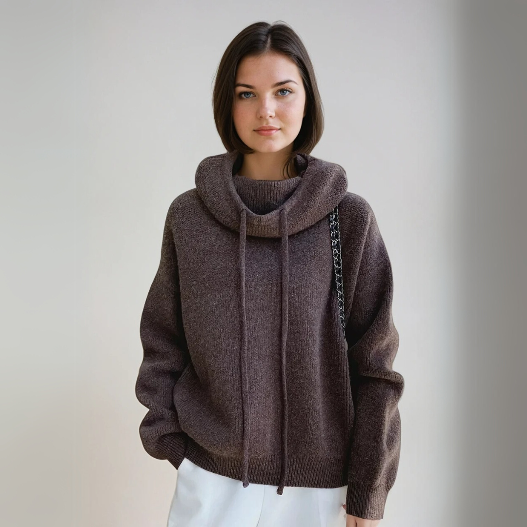 Dames Coltrui Luxe Wol Elegante Hoge Kraag 2