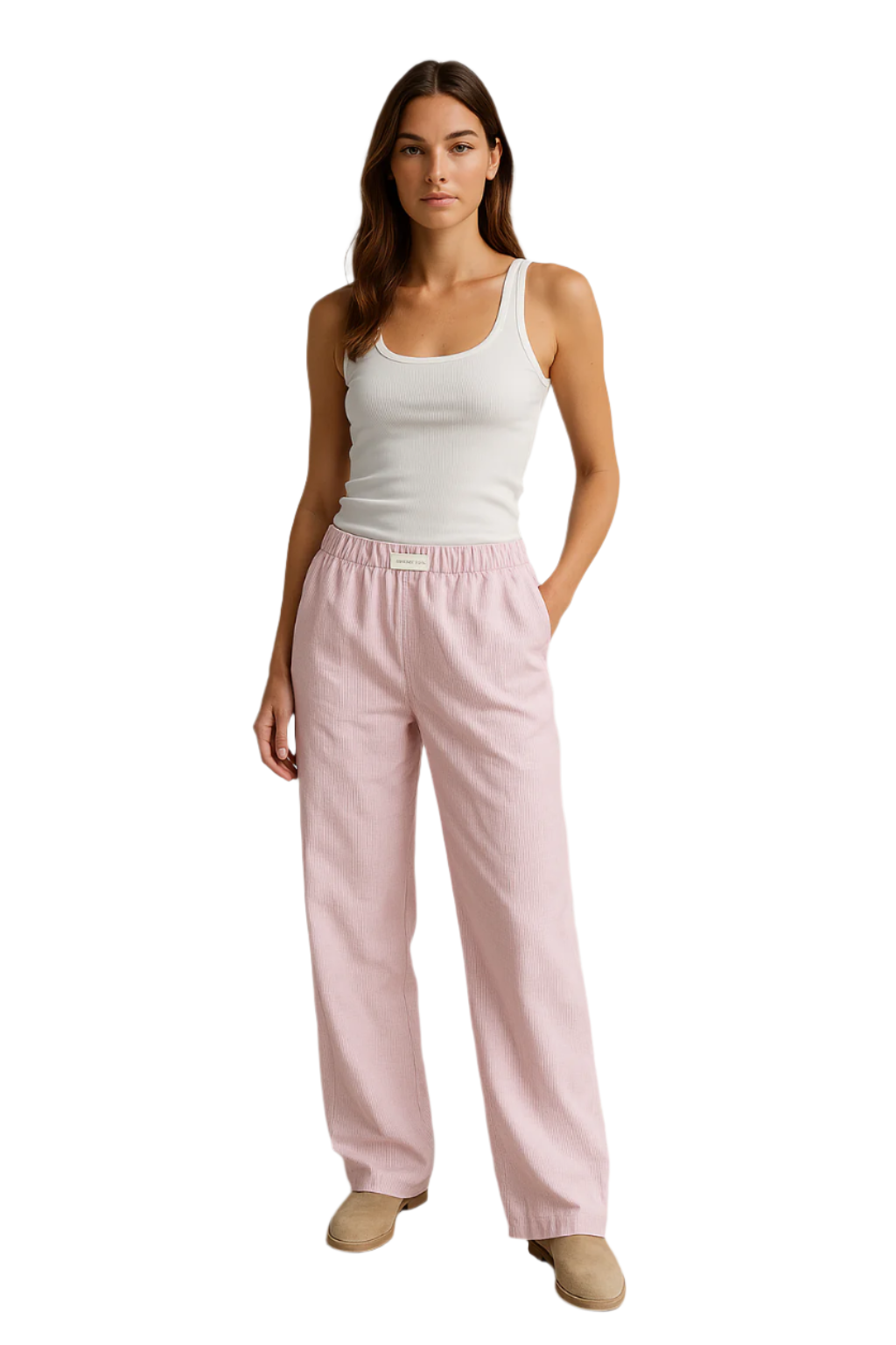 Dames Comfortbroek Casual Stijl Met Elastische Tailleband 0