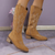 Dames Cowboy Enkellaarsjes Knielang Met Klassiek Design 12
