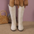 Dames Cowboy Enkellaarsjes Knielang Met Klassiek Design 1