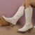 Dames Cowboy Enkellaarsjes Knielang Met Klassiek Design 2