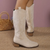 Dames Cowboy Enkellaarsjes Knielang Met Klassiek Design 3