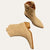 Dames Cowboylaarzen Beige Suède Traditionele Westernstijl met Rubberen Zool 1