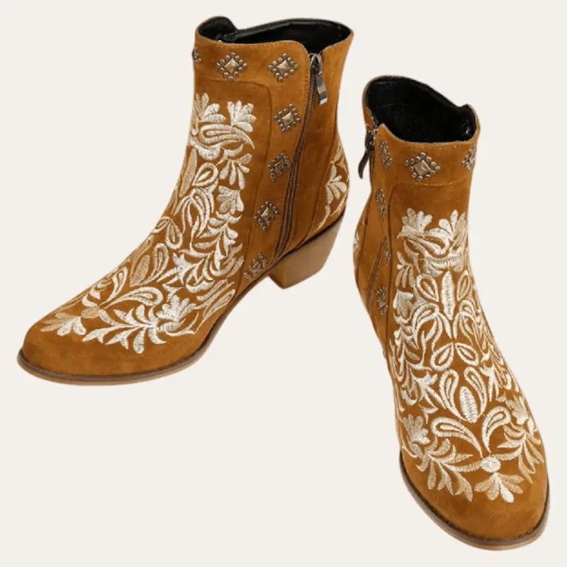 Dames Cowboylaarzen Enkellaarsjes Imitatieleer met Rubberen Zool 1