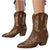 Dames Cowboylaarzen Korte Westernstijl Imitatieleer met Pluchen Voering 2