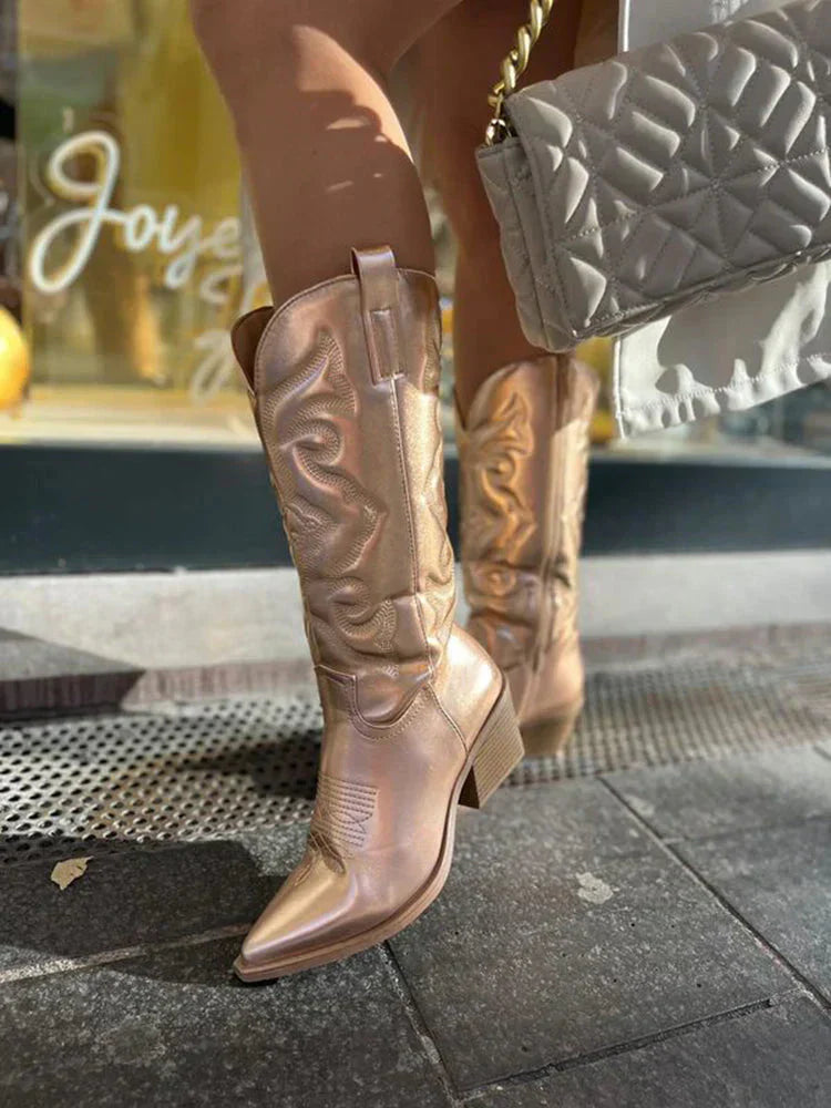 Dames Cowboylaarzen Metallic Stijl voor Elke Gelegenheid 4