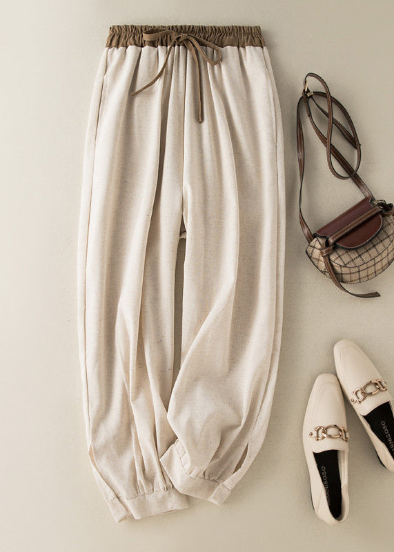 Dames Crop-Broek Casual Met Strikceintuur 1