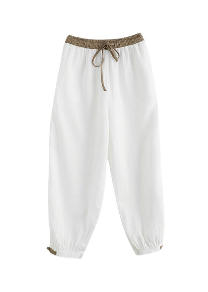 Dames Crop-Broek Casual Met Strikceintuur 4