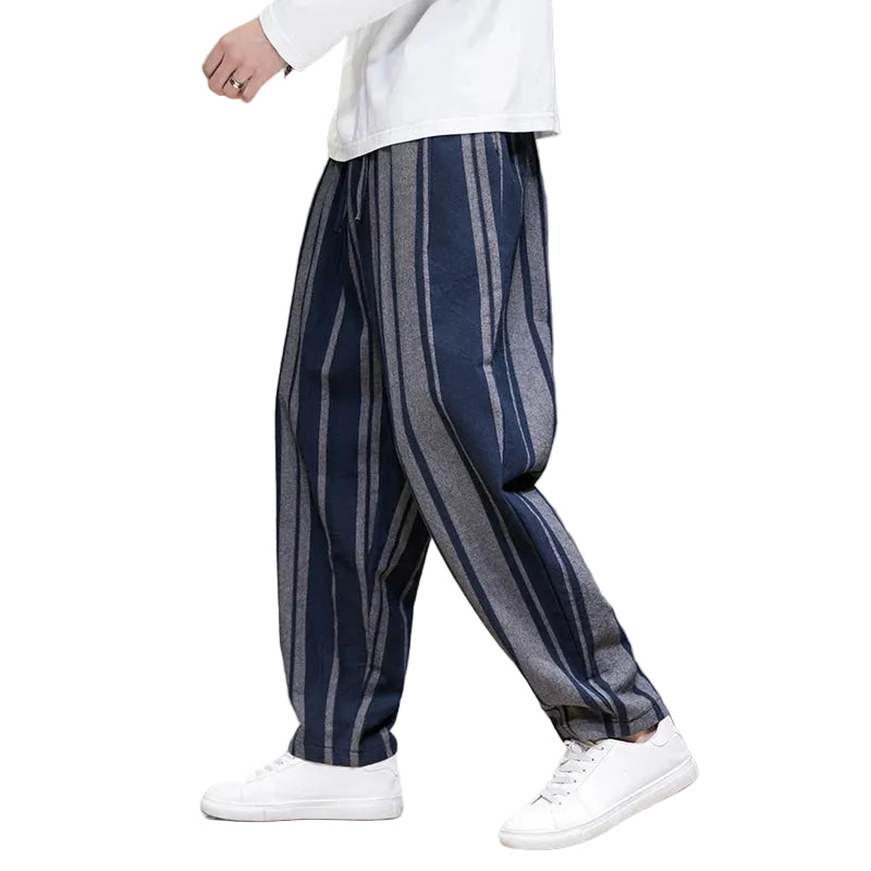 Dames Cropped Broek Met Streeppatroon 0