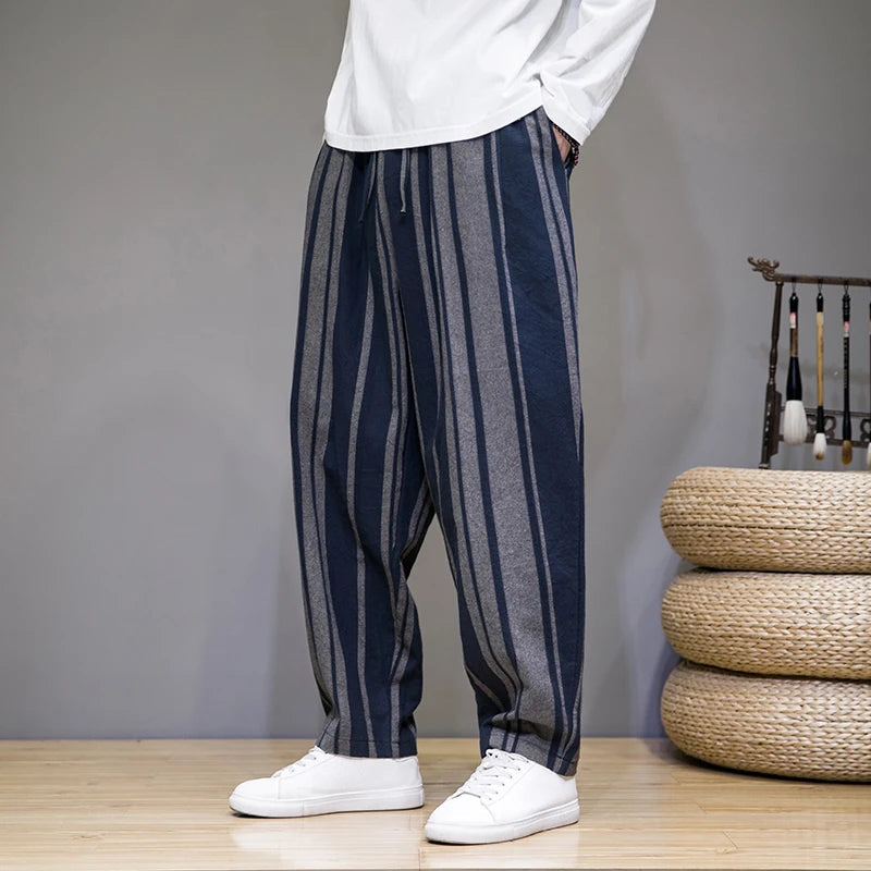 Dames Cropped Broek Met Streeppatroon 2