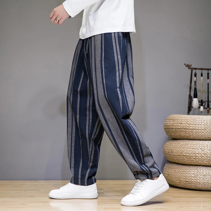 Dames Cropped Broek Met Streeppatroon 3