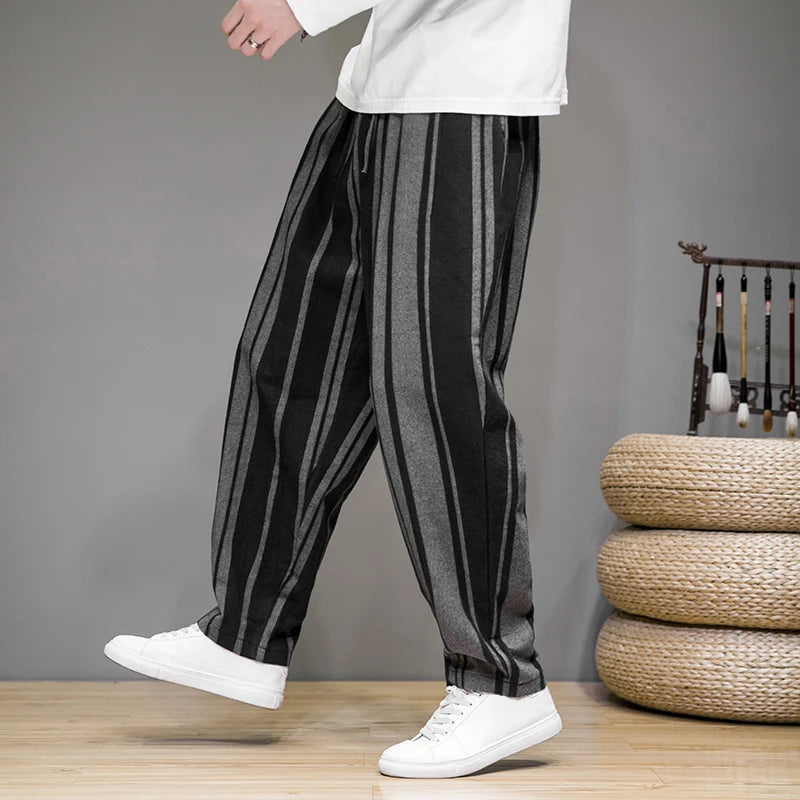 Dames Cropped Broek Met Streeppatroon 5