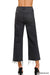 Dames Cropped Jeans Hoge Taille Gewassen Zwart 2