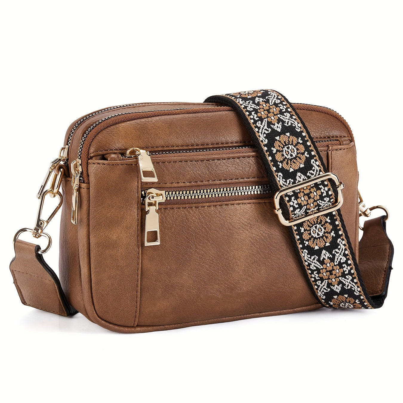 Dames Crossbody Tas Bohemian Stijl Vegan Leer 0