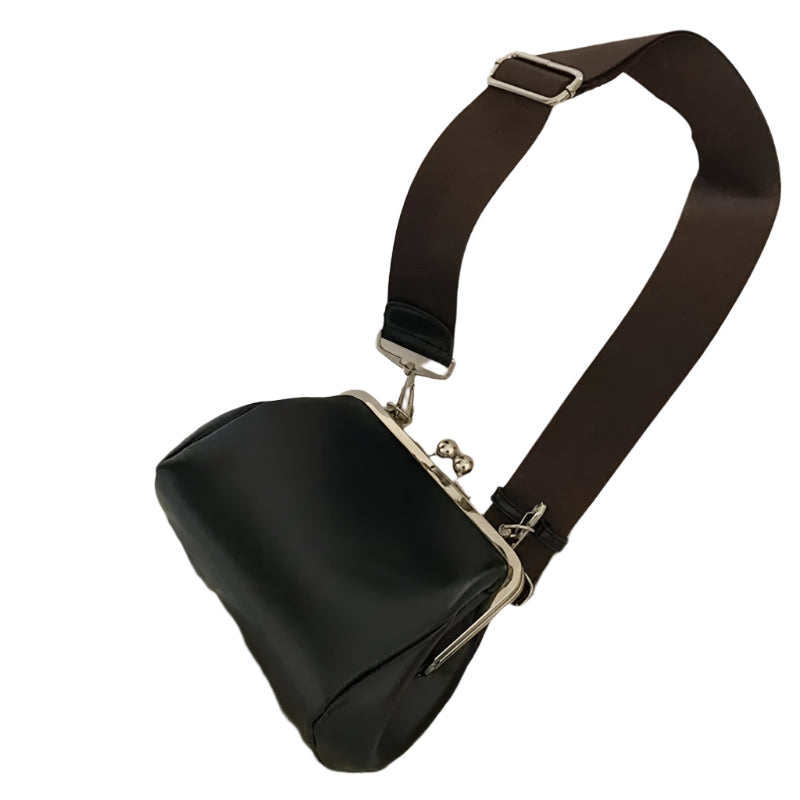 Dames Crossbodytas Elegant PU-leer Met Lip-Lock Sluiting 0