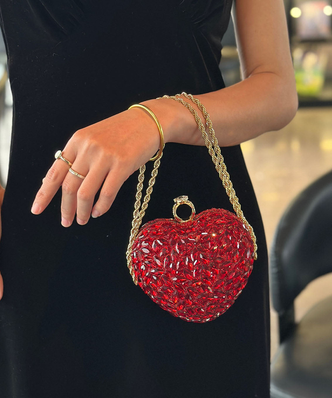 Dames Crossbodytas Hartvormige Ketting Met Diamantaccenten 1