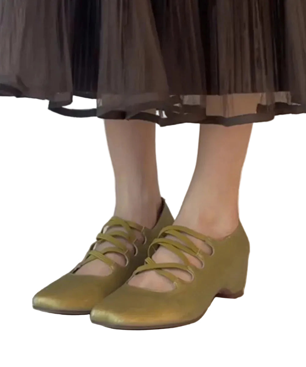 Dames Dansschoenen Vierkante Neus Gekruiste Bandjes 0