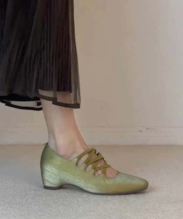 Dames Dansschoenen Vierkante Neus Gekruiste Bandjes 2
