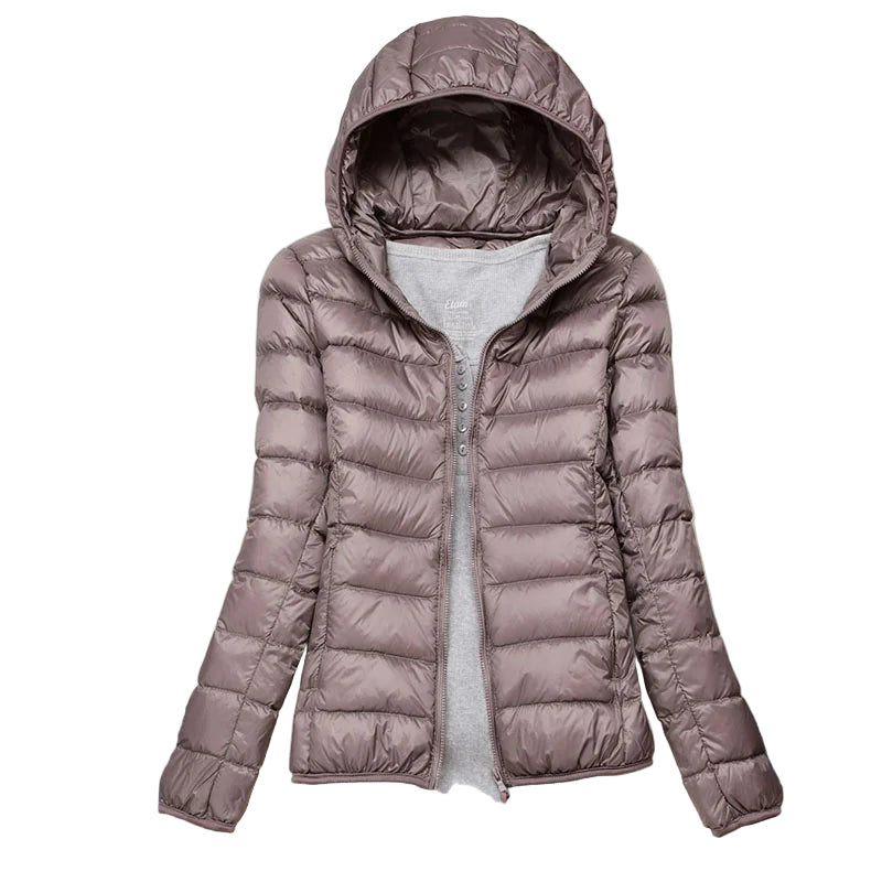Dames Daunenjacke met Kapuze en Faltbaar Ontwerp 0