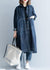 Dames Denim Blauw Losse Jas met Open Zijkanten 2