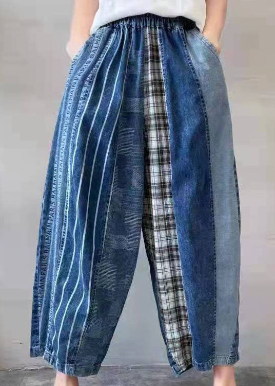 Dames Denim Broek Patchwork Stijl 1
