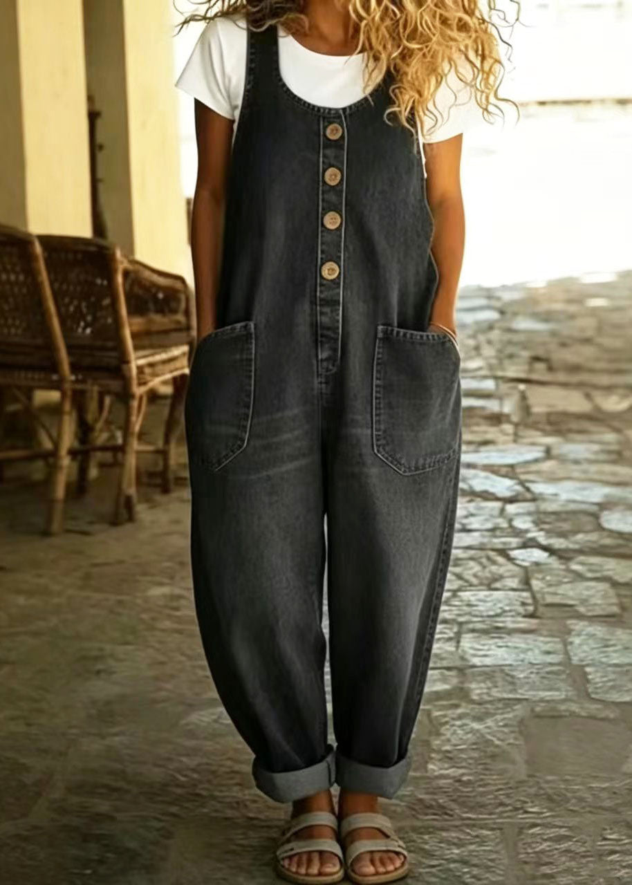 Dames Denim Jumpsuit Oversized Vintage Stijl 3