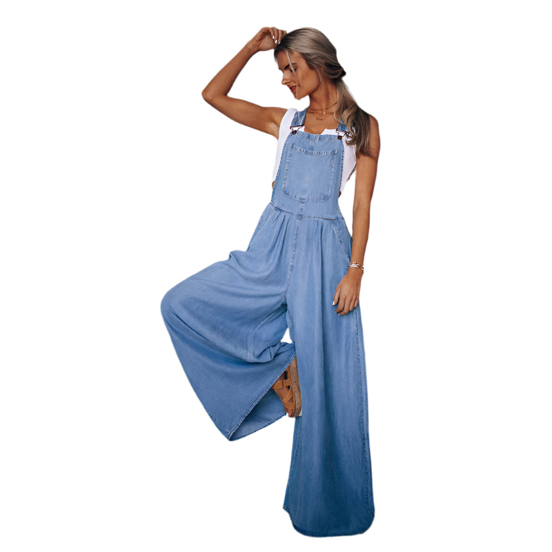 Dames Denim Jumpsuit Stijlvol Comfortabel 0