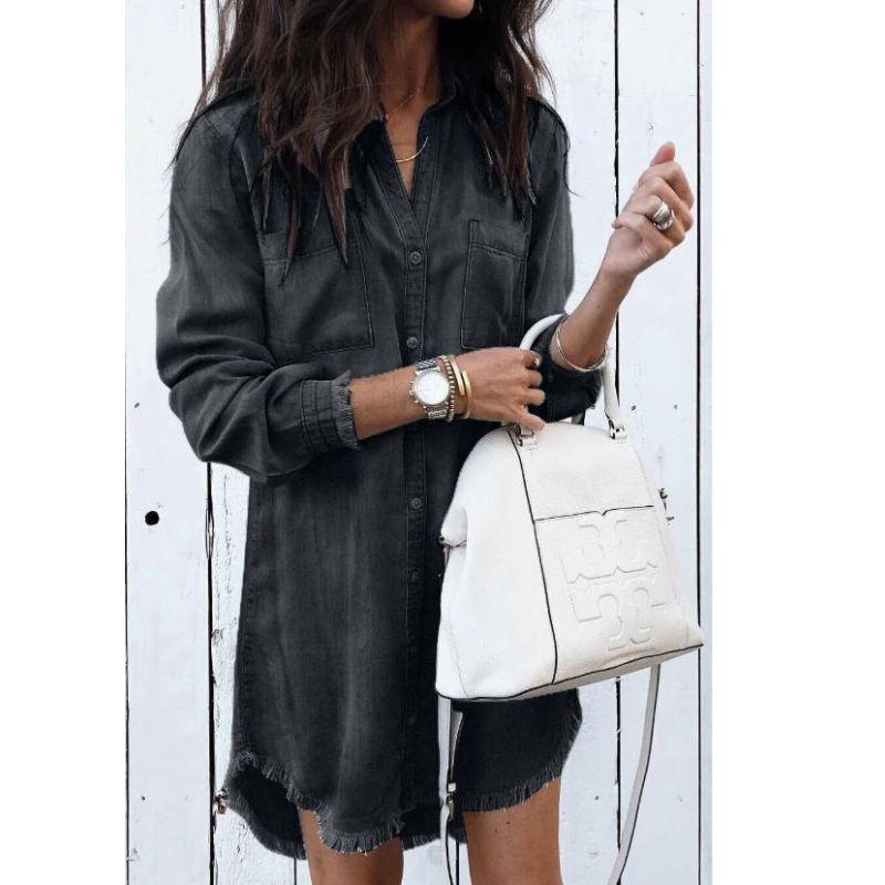 Dames Denim Jurk Klassiek 4