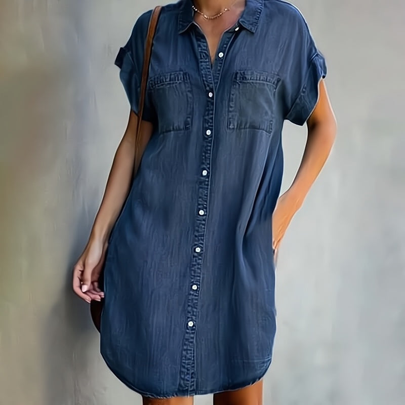 Dames Denim Jurk Modern Design Katoen 1