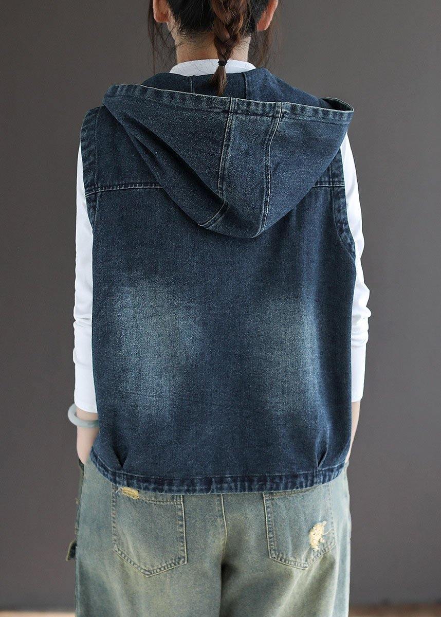 Dames Denim Mouwloze Vest met Ritszakken 3